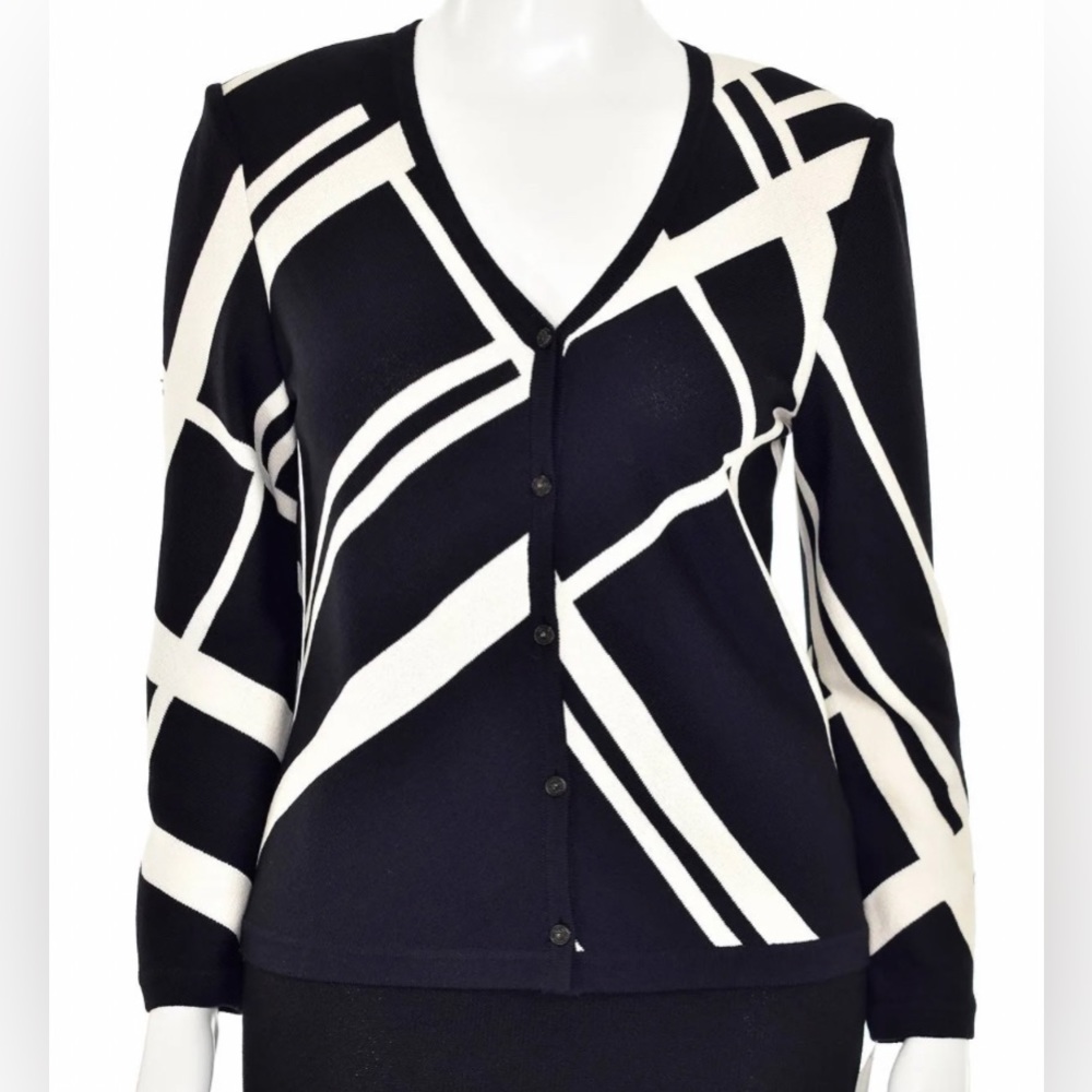 St. John Collection Geometric Cardigan